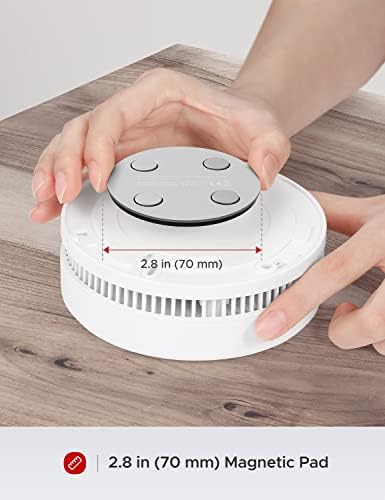 X-Sense Magnetic Adhesive Pads for Smoke Alarms, Fast and Easy Installation, No Drilling or Screws, Ø 2.8 in (70 mm), 5-Pack