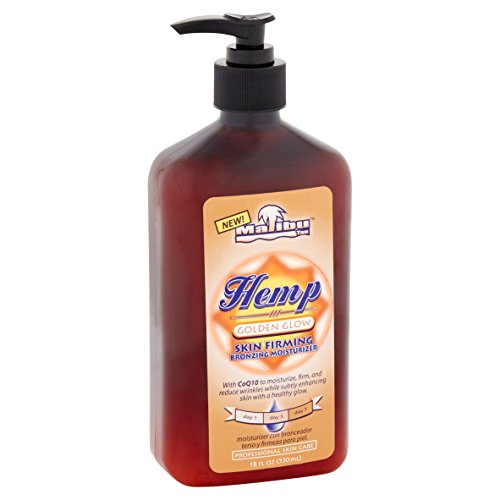Malibu Tan Hemp Golden Glow Skin Firming Bronzing Moisturizer, 18 fl oz (530 ml) - 1-PACK
