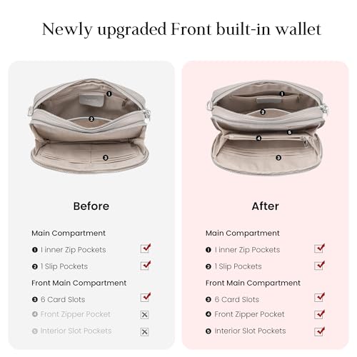 Image of befen Genuine Leather Crossbody Bags for Women, RFID Leather Purses