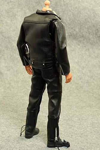 1/6 Scale Clothes Set Black Leather Black Jacket Suits For 12 Inch Action Figures Models Doll #TOP1