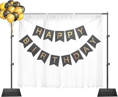 EMART Soporte de Fondos con Base 2 x 3m, Sistema de Telón Fotográfico Ajustable para Fotografía, Estudio de Vídeo, Decoración de Fiestas - Negro | Ya disponible en tu tienda friki favorita! En mundofriki.es!