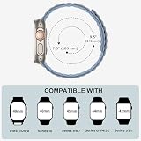 Bisikor Kompatybilny z paskiem Apple Watch 49/46/45/44/42/41/40/38 mm magnetyczny silikonowy pasek do noszenia dwie strony do iWatch Ultra SE Series 10 9 8 7 6 5 4 (42/44/45/46/49, szary/niebieski)
