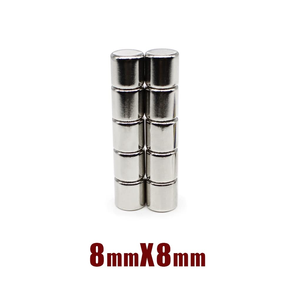 5/10/20/50/100PCS 8x8 Disc Minor Search 8mm x 8mm Thick Small Round 8x8mm Permanent Neodymium 8 * 8 Magnet(20PCS)