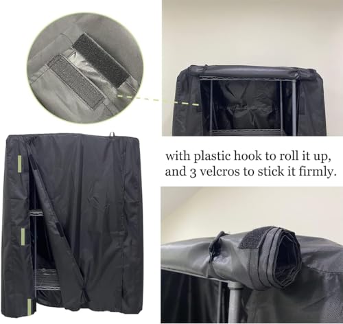 Image of J&C Black 420D Heavy Duty Bird Cage Cover Blackout Sun Light for Night Waterproof Black Material Birdcage Covers for Bird Sugar Glider Cat Rabbit Cage Medium (Upgraded) (XL-38x23.5x51in-Black)