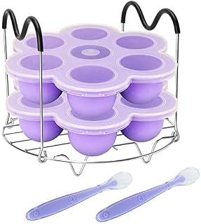 Pressure Cooker Accessories with Silicone Egg Bites Molds and Steamer Rack Trivet
