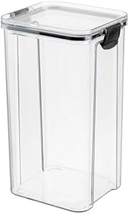 Kit 2 Pote de Mantimentos Quadrado Acrílico Slim 1.450 Litros Tampa com Trava