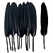 100pcs Goose Feathers Colorful Dyed Natural Duck Feather for Crafts DIY Wedding Party Decorations Accessories 3.14-5.9inch/8-15cm(Black)
