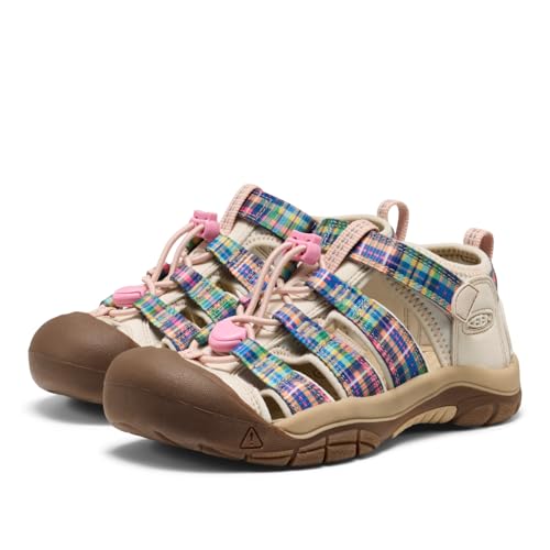 KEEN Unisex-Child Newport H2 Closed Toe Water Sandals, Gingham/Orchid Smoke, 7 — view 4