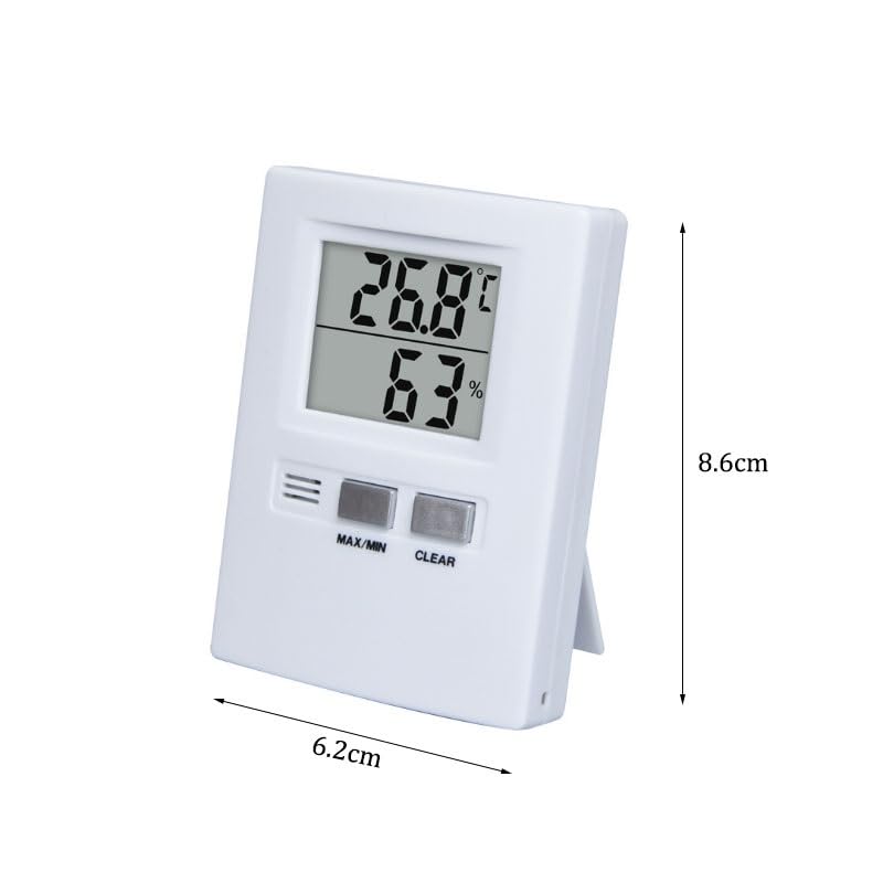 ABS Rectangle Indoor Outdoor Digital Display Multifunctional Thermometer Wall-Mounted