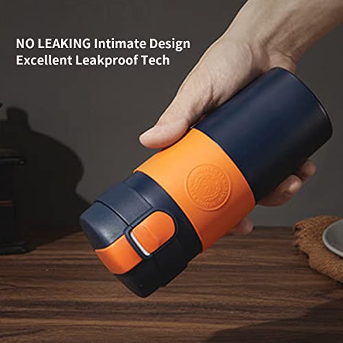 Coffee Mug, Stainless Steel Vacuum-Insulated Travel Mug, Double Wall Leak-Proof Thermos Vacuum Tumbler - 12Oz 370Ml Coffee Cup (Blue) #TOP3