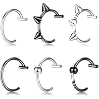 PYEUIFT 6 Piezas Piercing Falso Set Aro Nariz Magnético Piercing