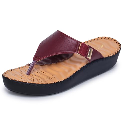 Image of TRASE Orthopedic Casual Slippers for Women | Soft Cushioned Footbed, Arch Support, Adjustable Strap | Ideal for Knee & Foot Pain