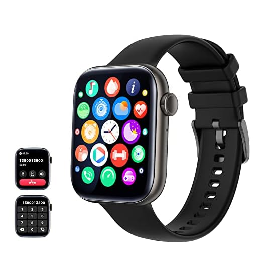 AMZSA Sport Montre connectée Homme Femme réception d'appels Montre Intelligente Étanche pour Femme avec répondre aux appels Sommeil de Fréquence Cardiaque pour Téléphone Android Compatible pour iOS