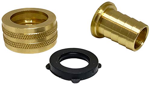 Anderson Metals - 07046-0812 Brass Garden Hose Swivel Fitting, Connector, 1/2" Barb X 3/4" Female Hose #TOP1