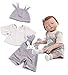 Pedolltree 18-20 Inch Reborn Baby Girl Dolls Clothes Outfits 3 Pcs Sets Reborn Doll Baby Girl Clothing Accessories