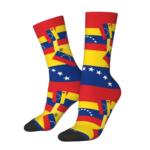 Supdreamc Casual Fashion Socks Flag Of Venezuela, Stylish crew socks with unique patterns for daily wear