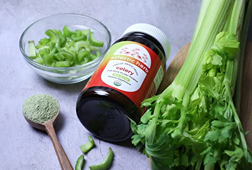 Eclectic Institute Raw Fresh Freeze-Dried Celery Whole Food Powder | 3.2 Oz (90 G) #TOP7