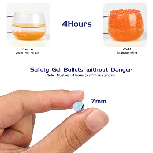 Gel Ball Blaster Automatic, Ball Blaster With 50000 Gel Balls & Upgrad Drum Magazine, Auto Gel Ball Blaster Toys Gift For Boys Kids Adults (Orange) #TOP3