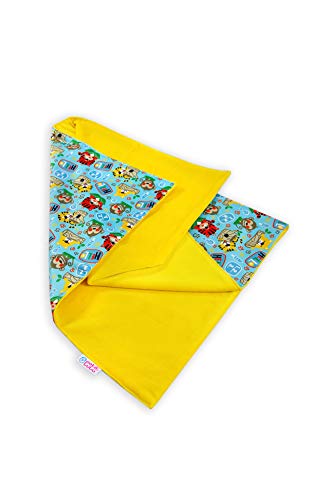 Petit Lulu Cambiador Reutilizable y lavable Resistente al agua 50 x 70 cm Pañales de tela Cambio de pañales de tela Fabricado en Europa (School Jungle)