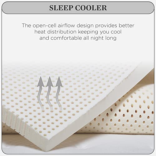 Plushbeds 3" Extra-Firm Topper| 100% Natural Talalay Latex| Made In The Usa| Luxurious Comfort | Soothing Pressure Point Relief | Support For Shoulders, Hips, Back, And Knees| Queen #TOP3