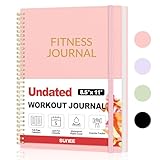 Agenda de entrenamiento de fitness, A4 (8.5 x 11 pulgadas), diario de entrenamiento y libro de registro para hombres y mujeres, planificador de entrenamiento de fitness sin fecha para artículos
