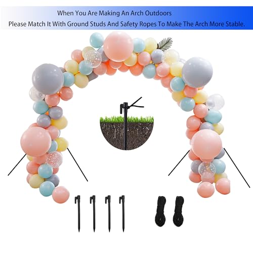 Balloon Arch, Innovation Large Sturdy Balloon Arch Kit,10Ft Wide & 9FT Tall Adjustable Balloon Stand with Water Fillable Bases, Manual Pump - for Wedding, Birthday, Baby Shower, Graduation - Image 7