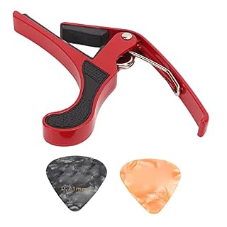 Capo, Capo de guitare portable en alliage facile à utiliser avec médiators pour banjo(rouge) - Les Beatles, Paul McCartney, John Lennon, RIngo Starr, George Harrison Capo, Capo de guitare portable en alliage facile à utiliser avec médiators pour banjo(rouge) – Image 6