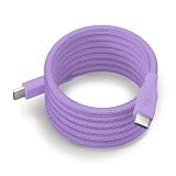 CIO スパイラルケーブル CtoC (Type-C/USB-C) 急速充電 磁石 マグネット吸着 充電ケーブル PD 240W データ転送 480Mbps 形状記憶 (06：エアリーパープル, 1m)