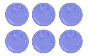 LIFEPLAST Partitioned Microwave safe Round shaped divided Snack Plates for Snack hungry - Set of 12 piece (Blue)