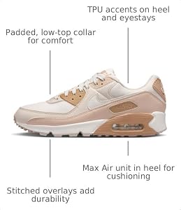 Amazon.com | Nike Air Max 90 Women's Shoes (DH8010-004, Phantom