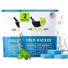 Cold Kicker Shower Steamers Aromatherapy for Relief - USA Made - Peppermint & Eucalyptus Shower Bomb Tablets - Mothers Day Gift for Mom - Soothing Natural Essential Oils (20 Pack)