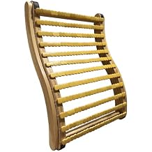 Natural Bamboo Sauna Backrest, More Flexible Than Wood, Better Fits Your Back, Features Anti-Slip Rubber Pad. Sauna Accessory Set 1 Pack