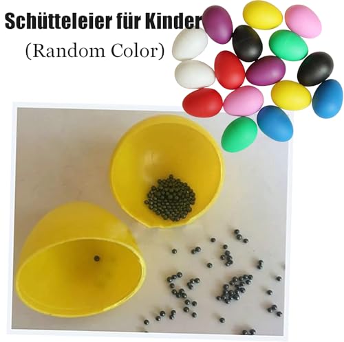 Eier Maracas Eier Shaker Set,6 Stück Musikinstrument Egg Shaker,Schütteleier für Kinder,Percussion-Musical für Osterkorbfüller,Klassenzimmer-Preiszubehör, Musikinstrument,Korbfüller für Kinder