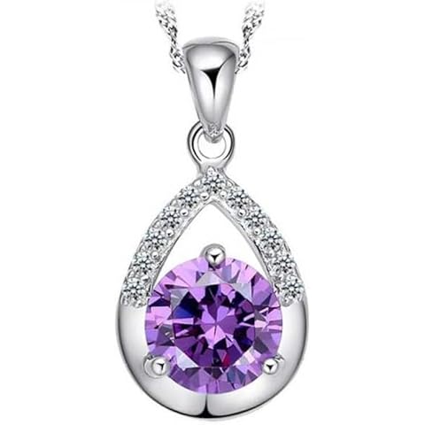 Jewel Panda Women's Sterling Silver Tear Drop Pendant With 18 Inch Chain (Silver) Cover
