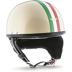 MOTO Helmets D22 - Casco Jet Semi-rígido, Cierre rápido de Fibra de Vidrio