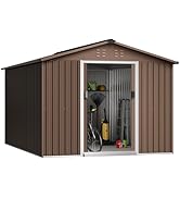 Amazon.com : GarveeLife 10x8 ft Outdoor Storage Shed, Large Steel