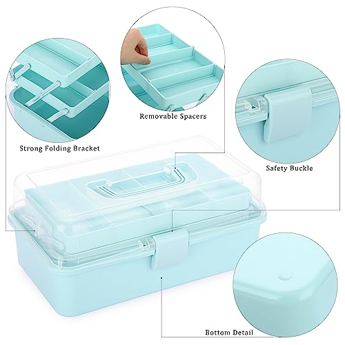Image of BTSKY 3-Layer Plastic Dividing Storage Box Craft Organizer and Storage