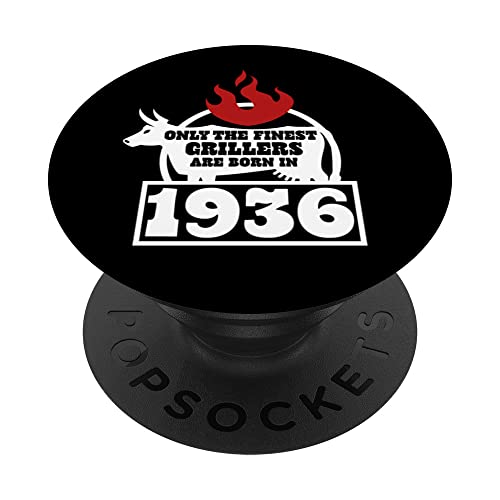 Amante de la barbacoa nacido en 1936 - 86 cumpleaños PopSockets PopGrip Intercambiable