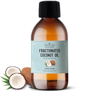 Essican Purelife, Pure Coconut Oil Liquid, 200ml MCT Fractionated Coconut Oil for Skin, Hair & Lip, Carrier Oils for Essential Oils Mixing & Massage, Supports Healthy Hair Growth & Hydrated Skin
