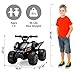 TOBBI Ride On Toy for Toddler, Kids Quad 4 Wheeler with Cool Spraying System, Power-Wheel ATV Driving Play Car Electric Ride Vehicles with Music Player for Toddlers Kids Children Aged 1-3