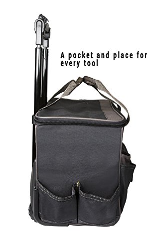 Clc Custom Leathercraft L258 Techgear Roller Tool Bag With Lighted Handle, 17 Inch #TOP4