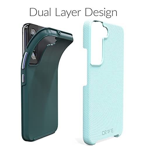 Image of Crave for Samsung Galaxy S22 Case, Shockproof Protection Dual Layer Case for Samsung Galaxy S22 5G (6.1 inch) - Aqua