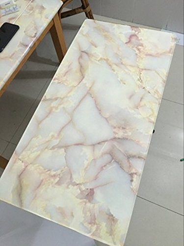 Amao Amber Pink Granite Look Marble Effect Counter Top Film Vinyl Self Adhesive Peel-Stick Wallpaper 12Inch By 79Inch #TOP1