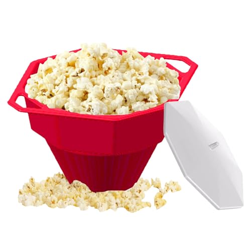 pour micro-ondes – Bol à popcorn en silicone de qualité alimentaire | Bol à popcorn pliable en silicone à air chaud pour soirée cinéma, fêtes, dortoirs