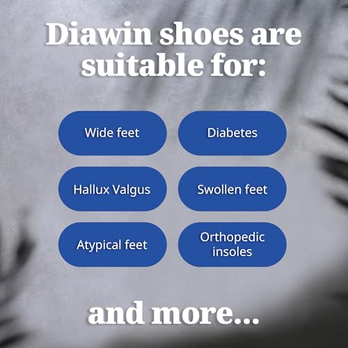 Diawin Wide Shoes for Women – Wide Toe Box, Smooth Interior, Breathable Design, Extra Depth – Perfect for Hallux, Sensitive, Swollen, Diabetic Feet, All-Day Comfort, Lightweight Walking & Foot Support4