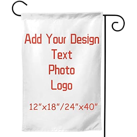 Custom Garden Flags 12x18 Inch Double Side for Outside, Design Personalized Memories Flags with Your Own Photo/Text/Name, Home Decorative Outdoor Banners Customizable Dogs/Cats Square Yard Sign Cover