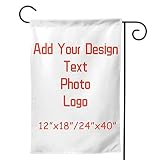Custom Garden Flags 12x18 Inch Double Side for Outside, Design Personalized Memories Flags with Your