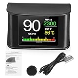 VILLCASE Auto Geschwindigkeitsanzeige Display Tragbares LCD Display für Navigation und Fahrgeschwindigkeit Geeignet für Reisen und Geschäftsfahrten