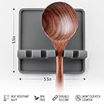 Silicone Utensil Rest with Drip Pad for Multiple Utensils, Heat-Resistant, BPA-Free Spoon Rest & Spoon Holder for Stove Top, Kitchen Utensil Holder for Spoons, Ladles, Tongs & More - by Zulay - Image 4