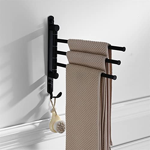 Support de salle de bain mural à cintres à serviettes pivotants pour douche et bain - 5
